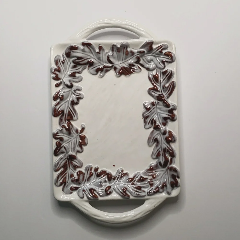 East West Distributing, leaf plate/tray, ceramic, collectible. 101